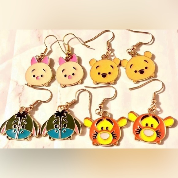 Eeyore Winnie The Pooh Metal Dangle Earrings - Picture 3 of 3